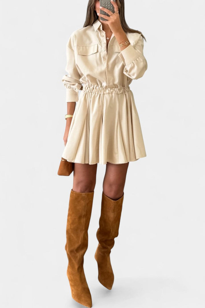 Rasine Long Sleeve Mini Dress with Sleek Silhouette
