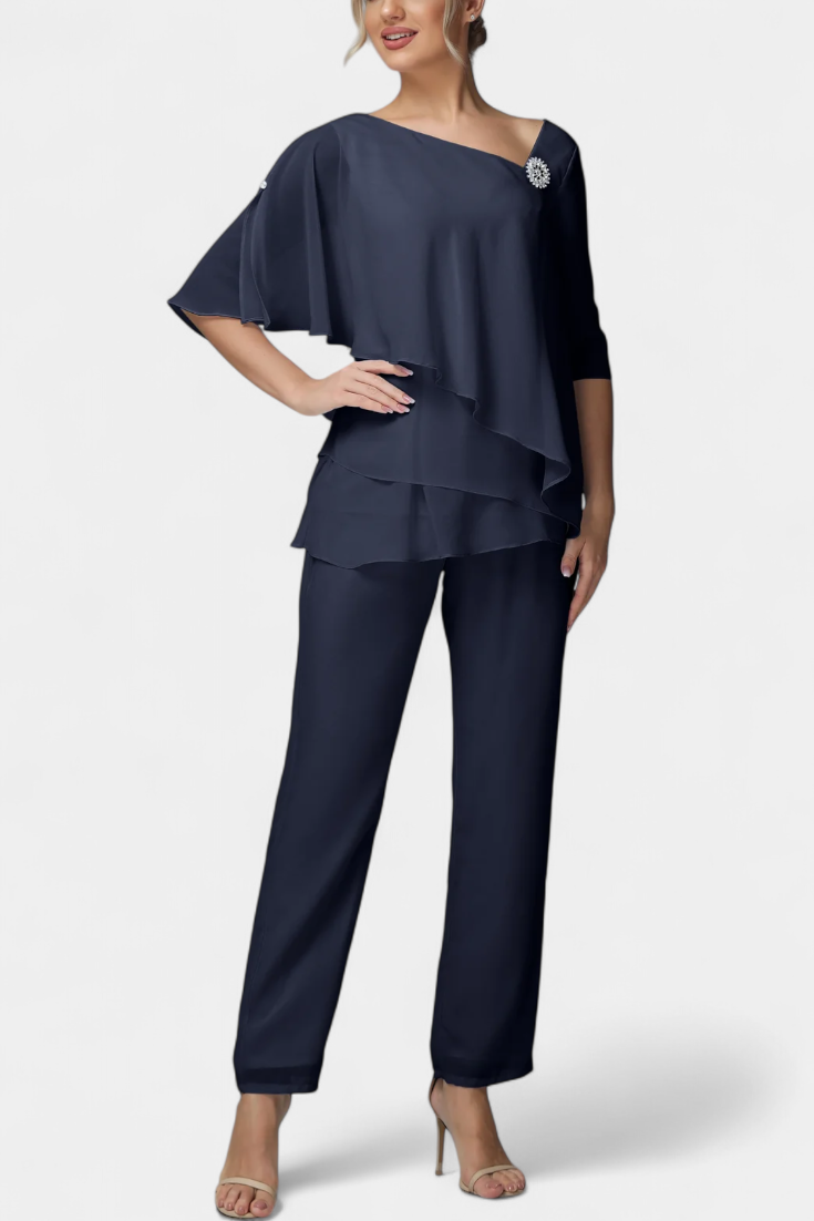 Dinah Sleeveless Top with High-Waisted Fluid Leg Pants Set