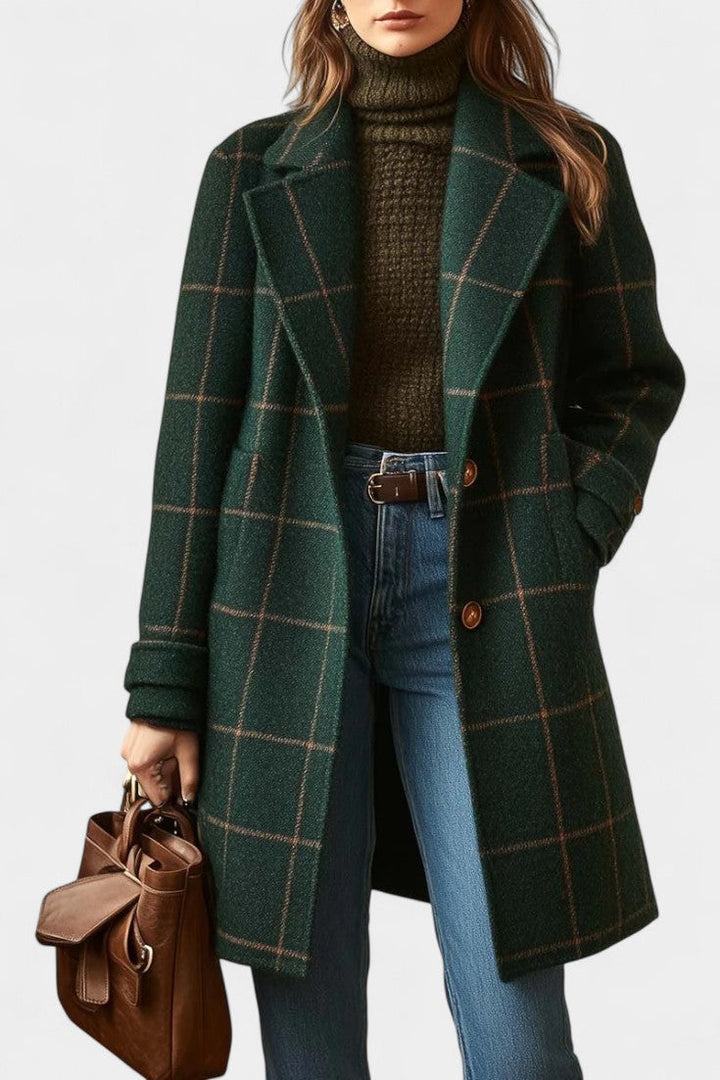Saphira Classic Tailored Check Coat