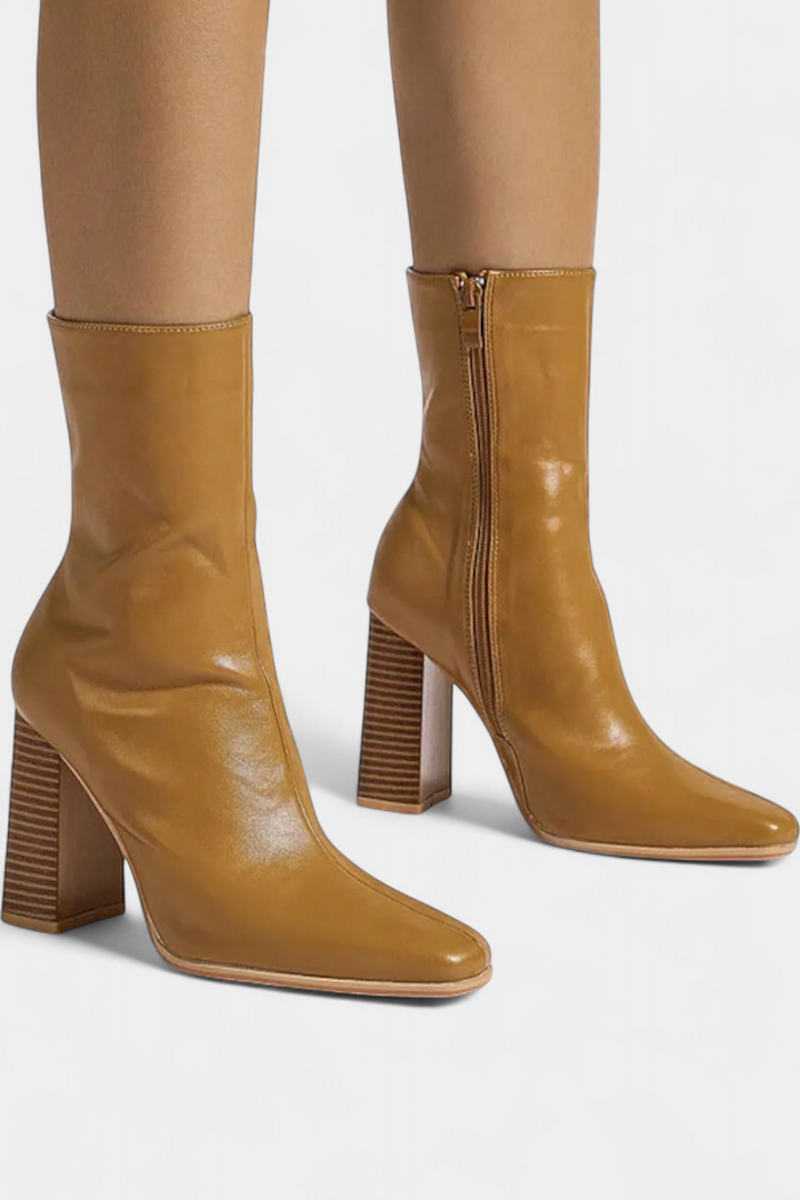 Linde Contemporary Mid-Calf Boots with a Wide Fit