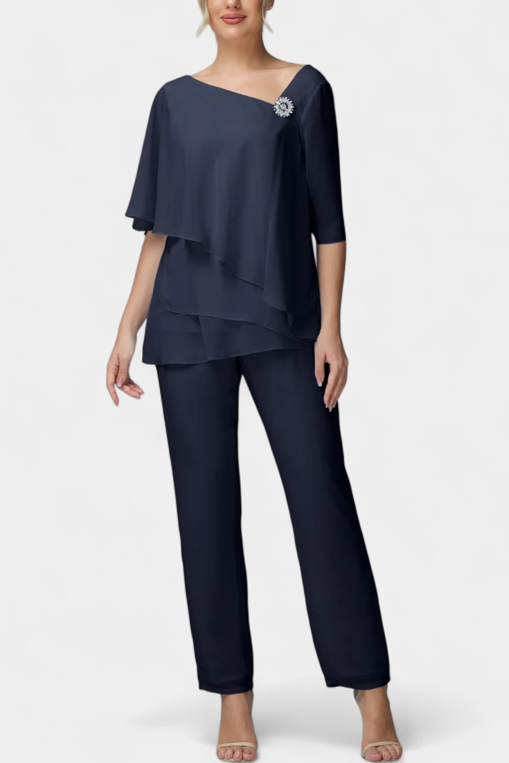 Dinah Sleeveless Top with High-Waisted Fluid Leg Pants Set