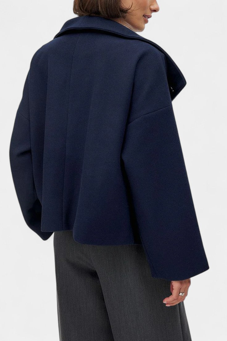 Verena Classic Collar Short Double-Breasted Coat