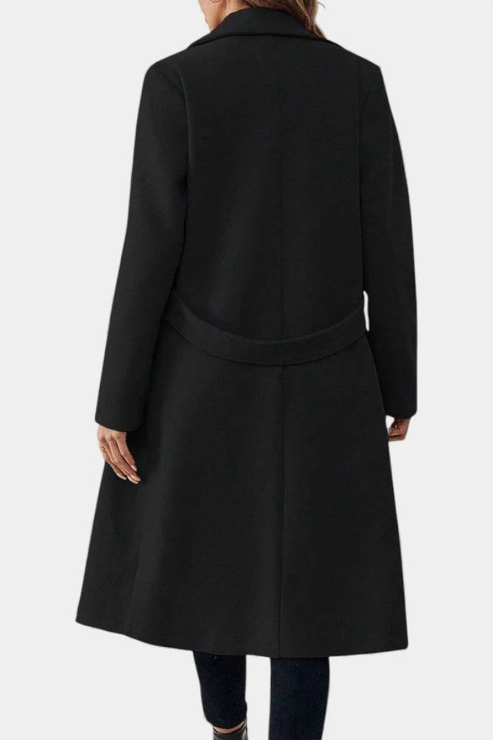 Hédia Classic Long Reversible Double-Breasted Overcoat