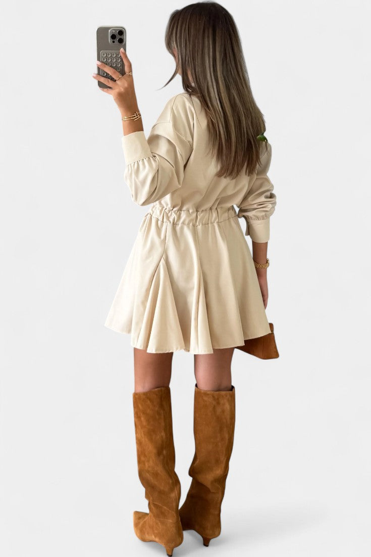 Rasine Long Sleeve Mini Dress with Sleek Silhouette