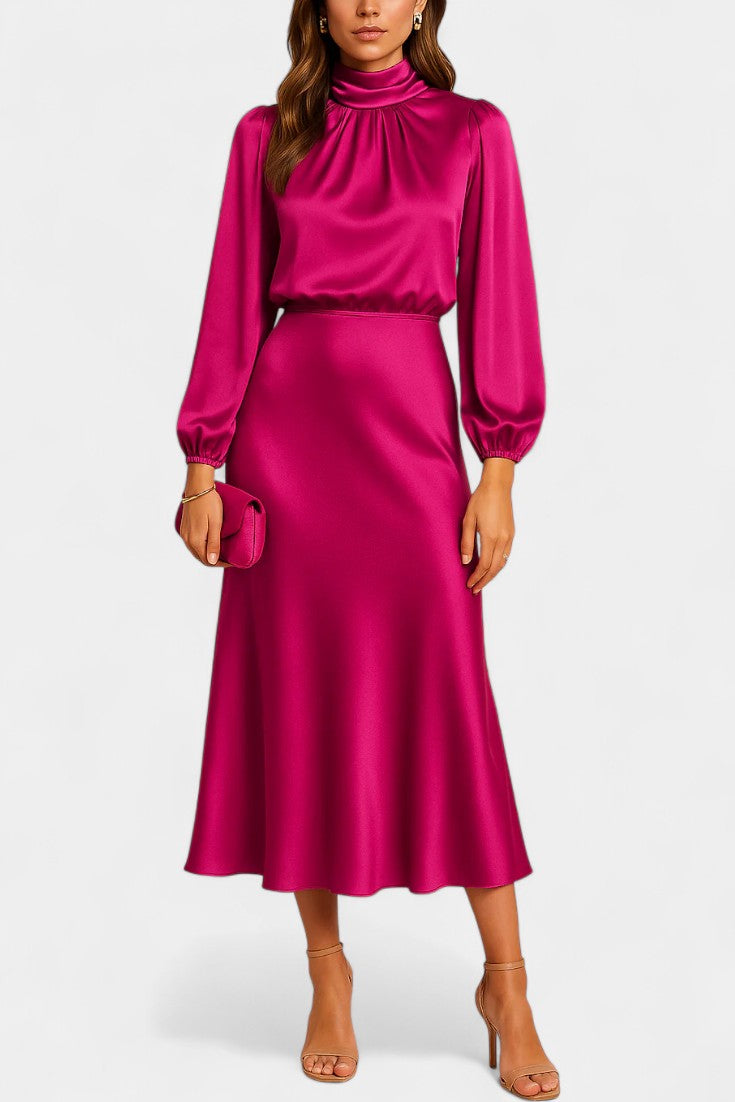 Cebu Chic High-Waisted Midi Dress