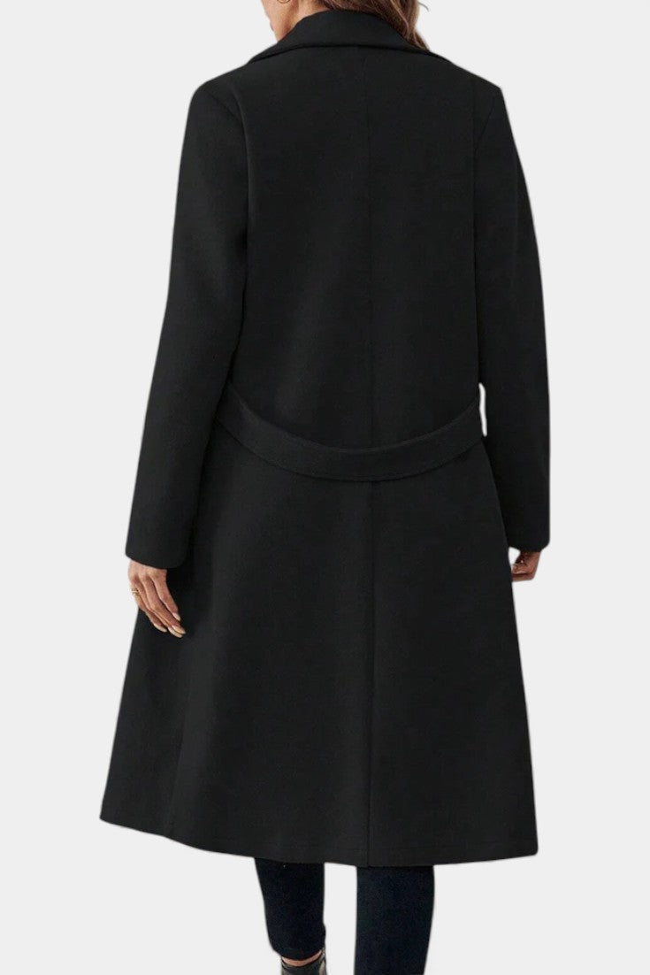 Hédia Classic Long Reversible Double-Breasted Overcoat