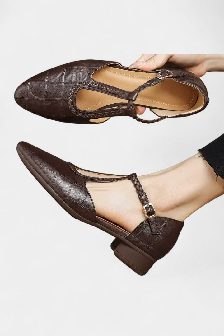 Kepa Elegant T-Strap Mary Jane Flats