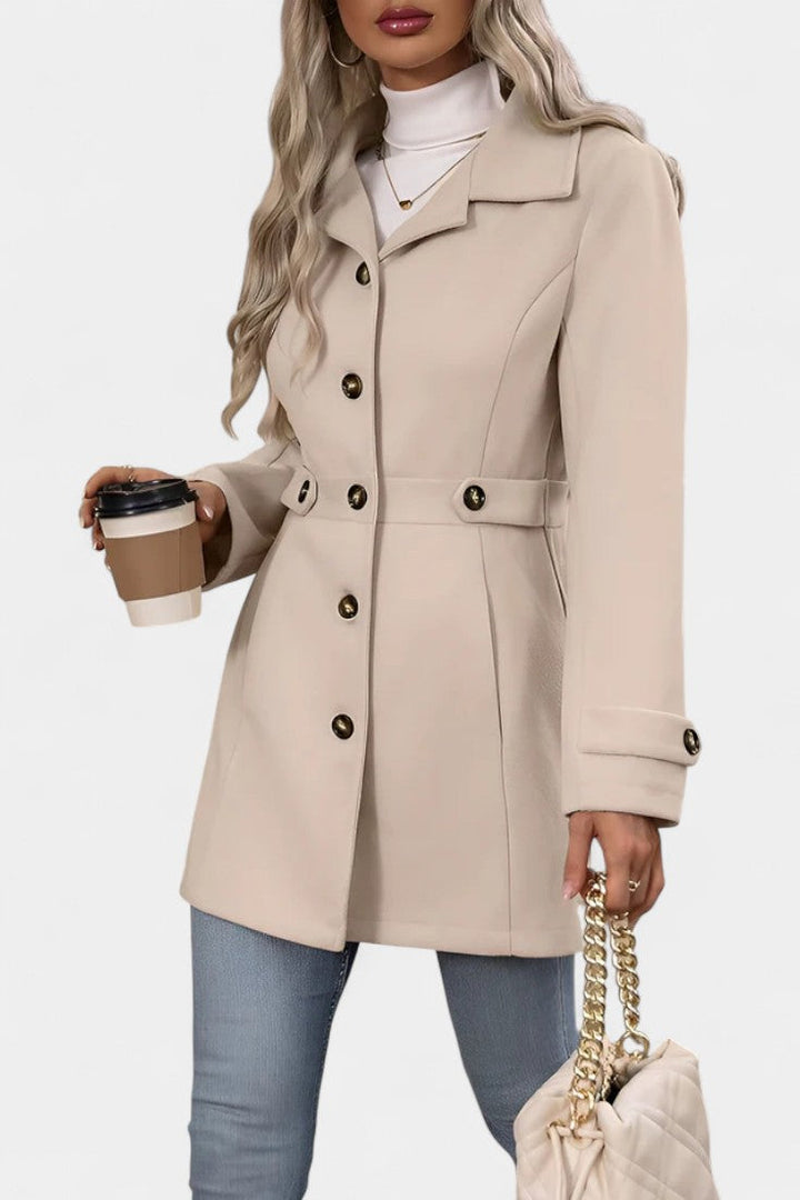 Cléophée Tailored Blazer with Lapels and Button Fastening