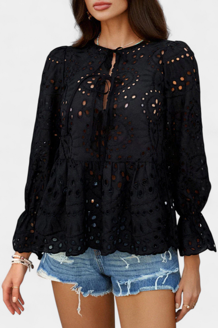 Loose-Fit Bohemian Lace Top by Kayden