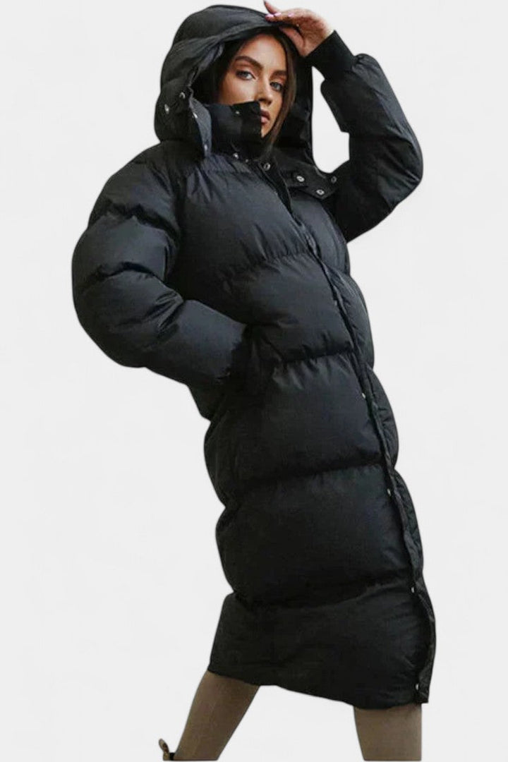 Razel Women's Adjustable Hooded Puffer Jacket with Flattering Fit