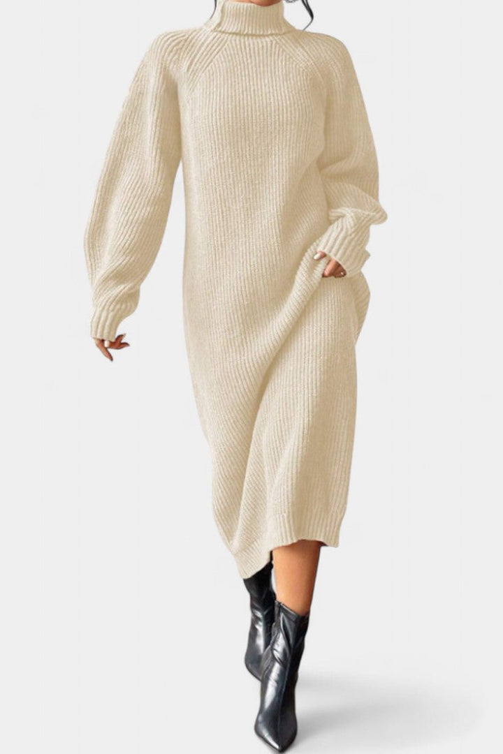 Liliriane Turtleneck Knitted Midi Dress