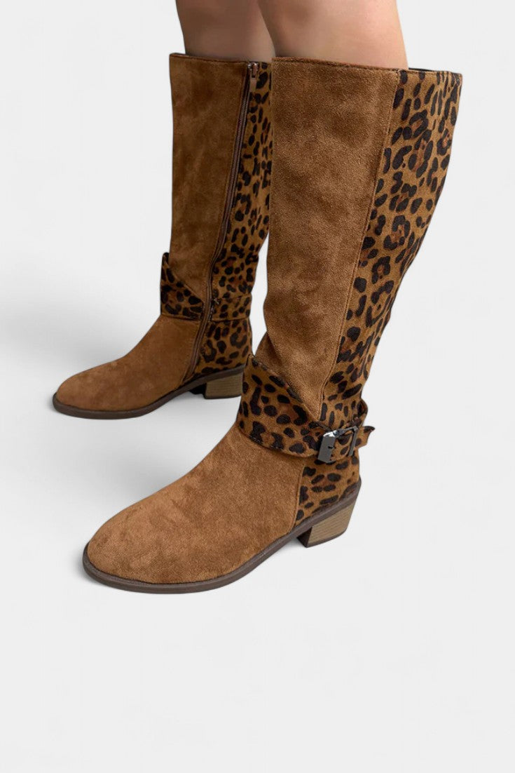 Carenza Stylish and Cozy Leopard Print Boots