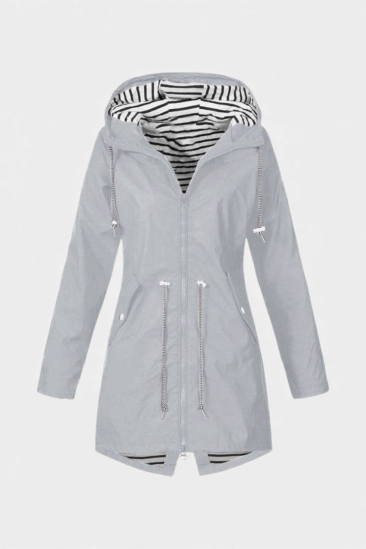 Aria Waterproof Jacket Featuring an Adjustable Hood