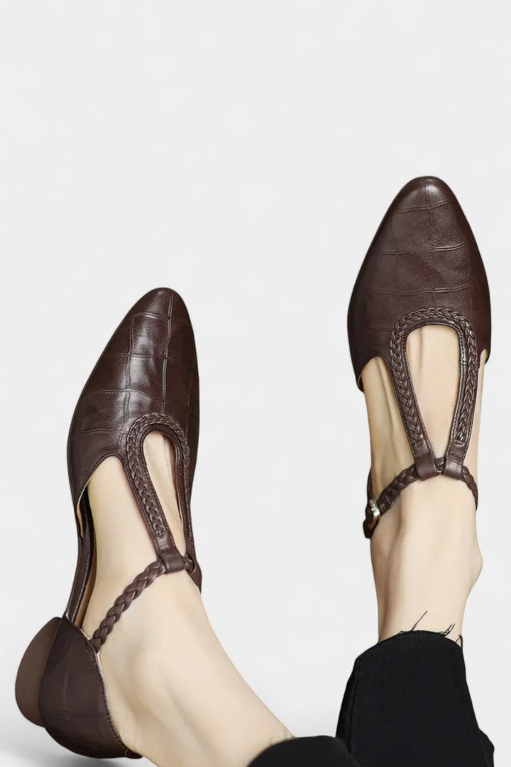 Kepa Elegant T-Strap Mary Jane Flats