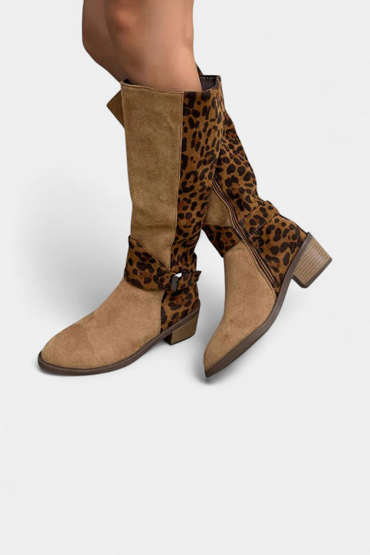 Carenza Stylish and Cozy Leopard Print Boots