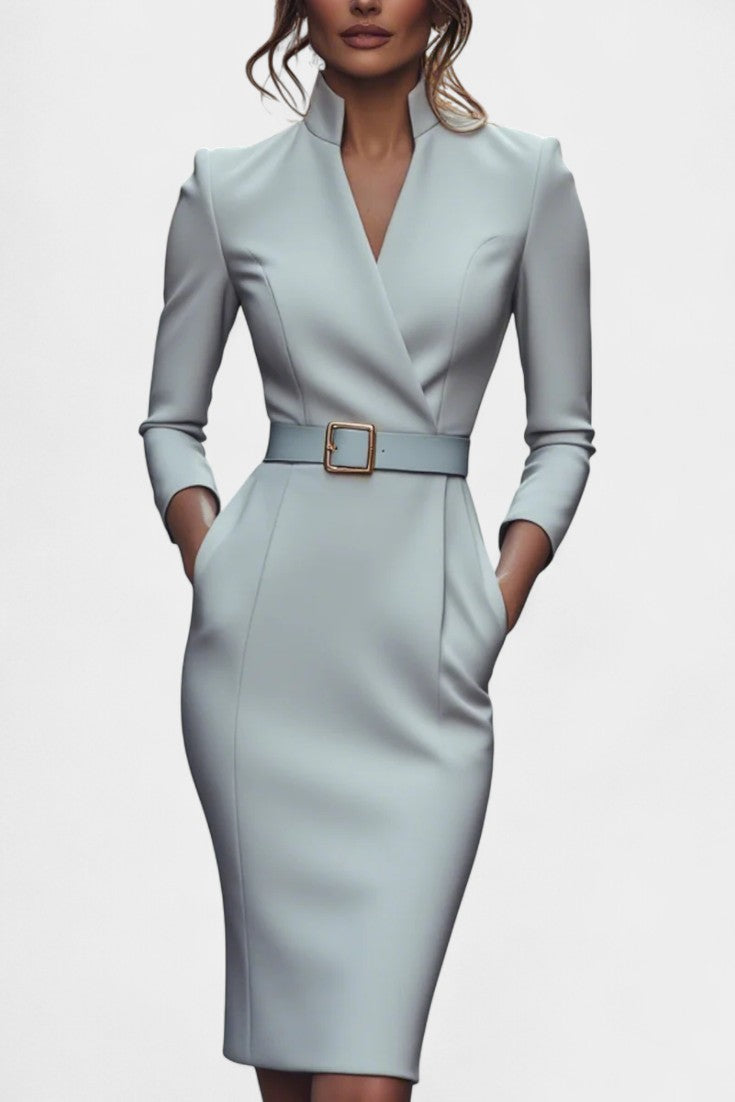 Cyrielle Luxe Draped Dress Crafted from Premium Fabric