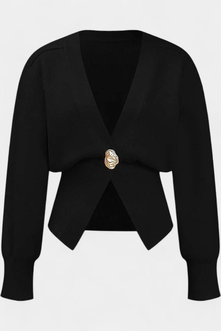 Solferina Regular Fit Golden Sweater with Subtle Texture