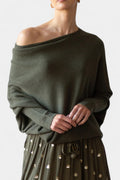 Soft Knit Off-Shoulder Casual Sweater by Anna