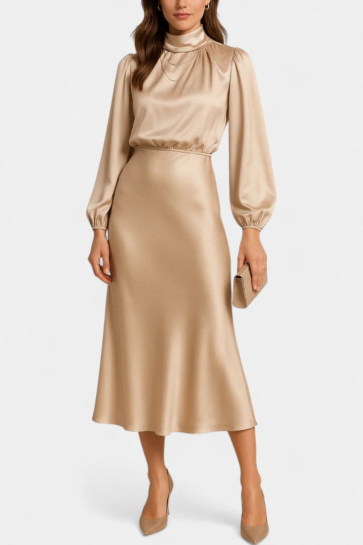 Cebu Chic High-Waisted Midi Dress