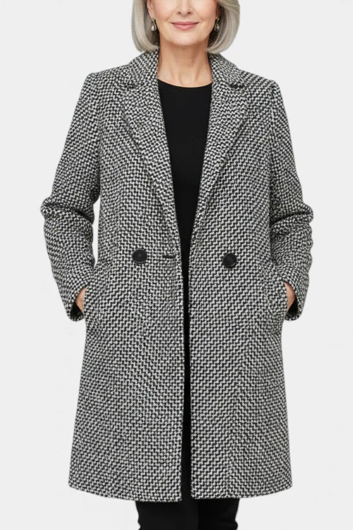 Snezhana Chic Houndstooth Long Coat