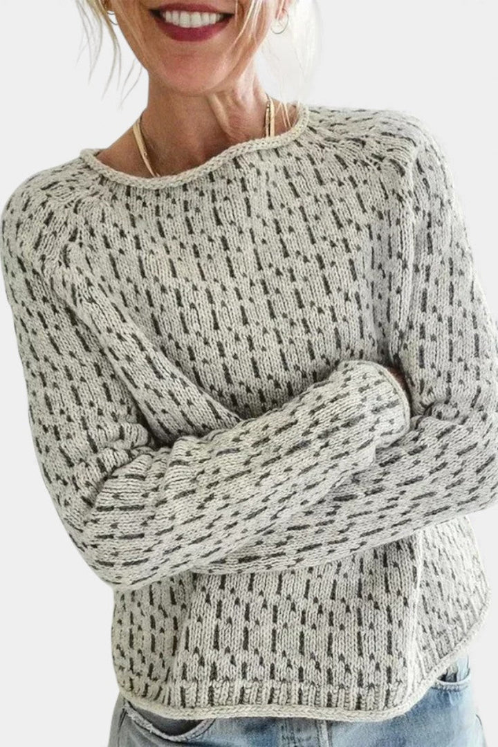 Aygul Boat Neck Casual Sweater
