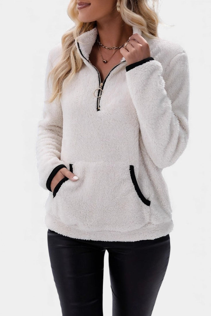 Marusya Fleece Sweater with Half-Zip
