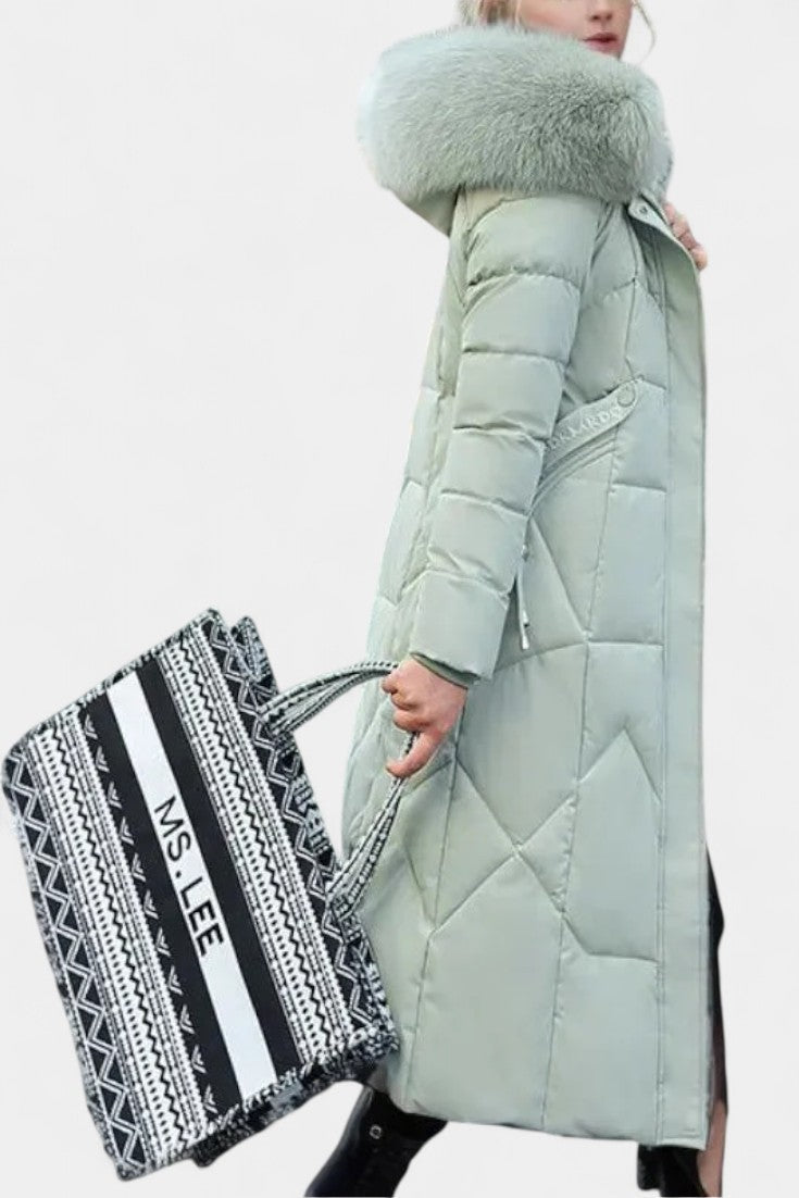 Maisha Women's Winter Coat with Stylish Hood and Flattering Fit