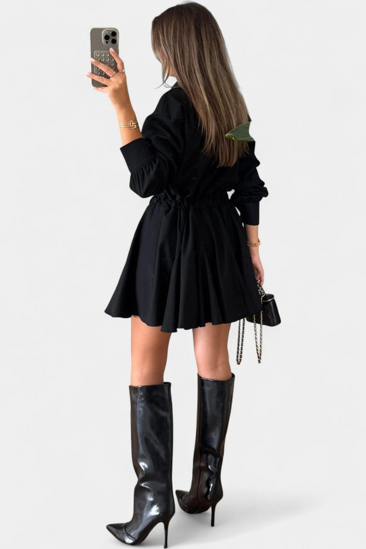 Rasine Long Sleeve Mini Dress with Sleek Silhouette