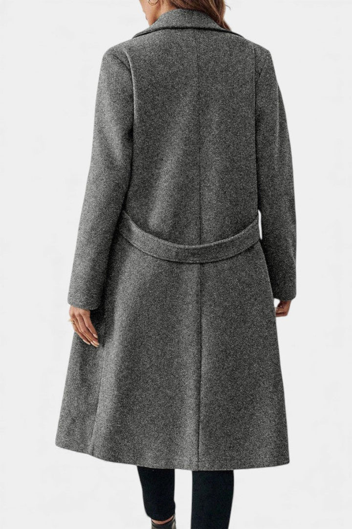 Hédia Classic Long Reversible Double-Breasted Overcoat