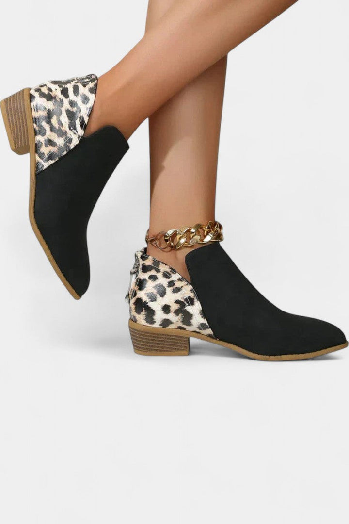 Janicee Stylish Leopard Print Orthopedic Boots