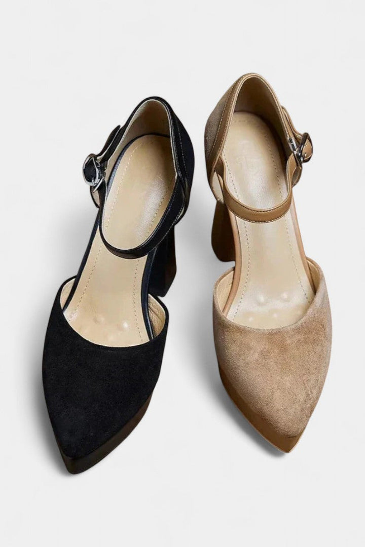 Celeste Platform Mary Janes with Chic Block Heel