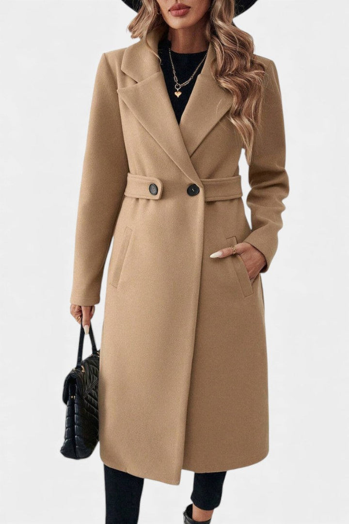 Hédia Classic Long Reversible Double-Breasted Overcoat