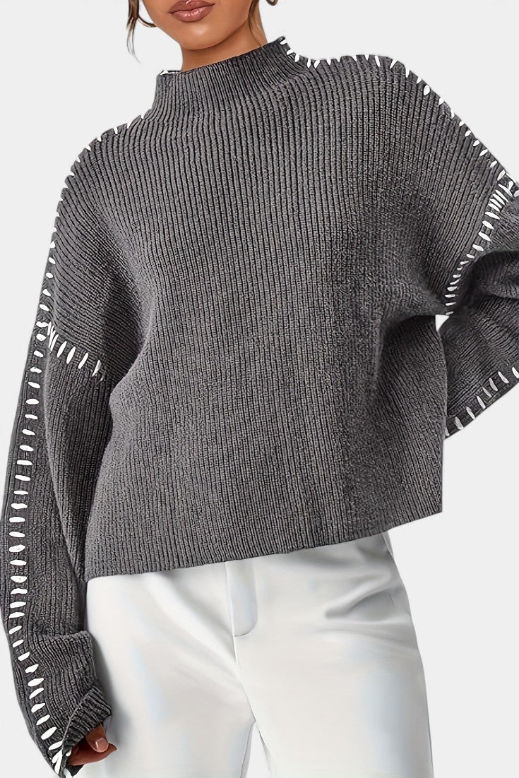 Rowena Cozy Oversized Turtleneck Sweater in Soft Knit