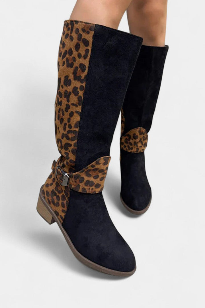Carenza Stylish and Cozy Leopard Print Boots