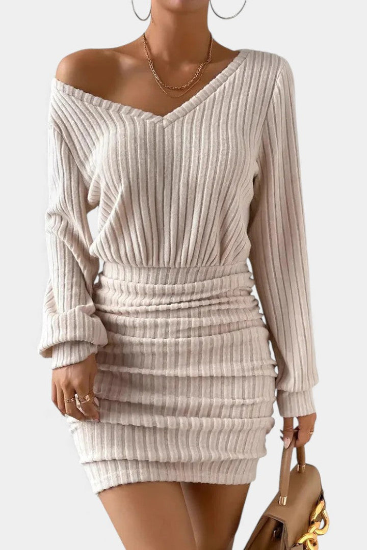 Laretta Sculpting Fit Off-the-Shoulder Knit Dress