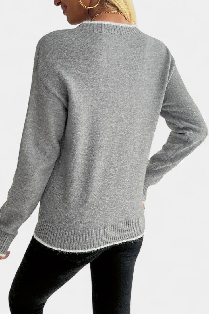 Brianna Snowflake Pattern Winter Sweater