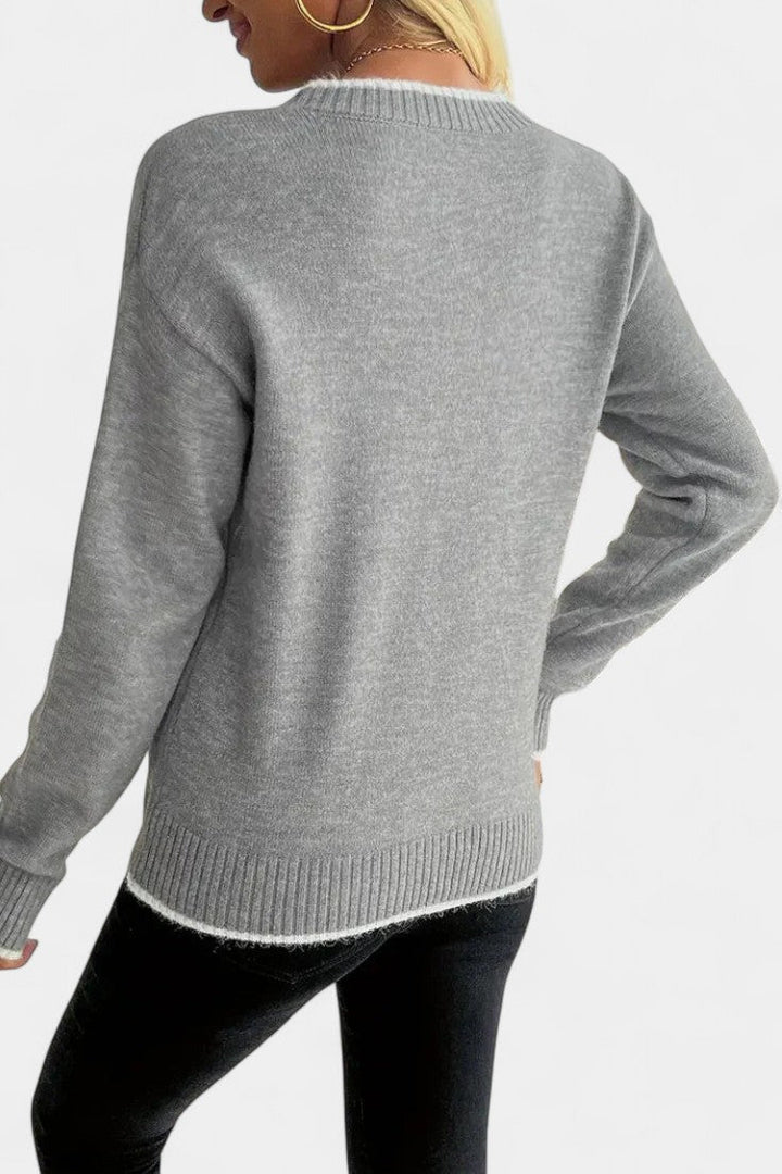 Brianna Snowflake Pattern Winter Sweater