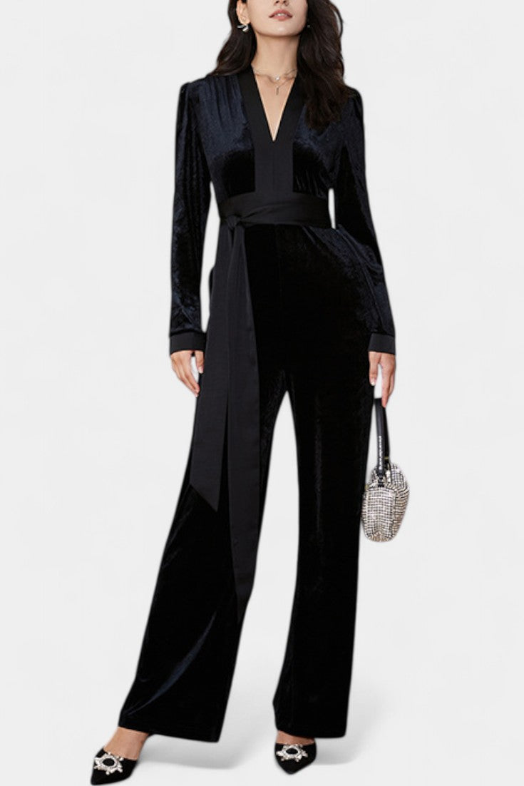 Henrietta Chic High-Waisted Wide-Leg Jumpsuit