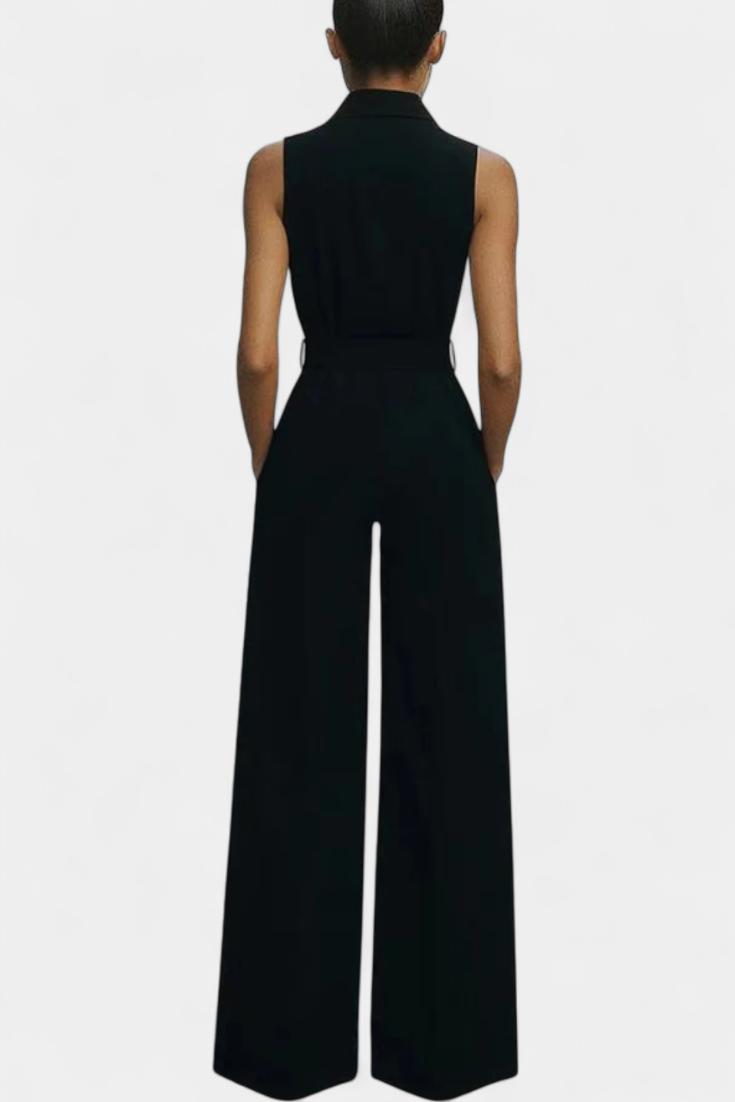 Ariella Structured Lapel Casual Jumpsuit