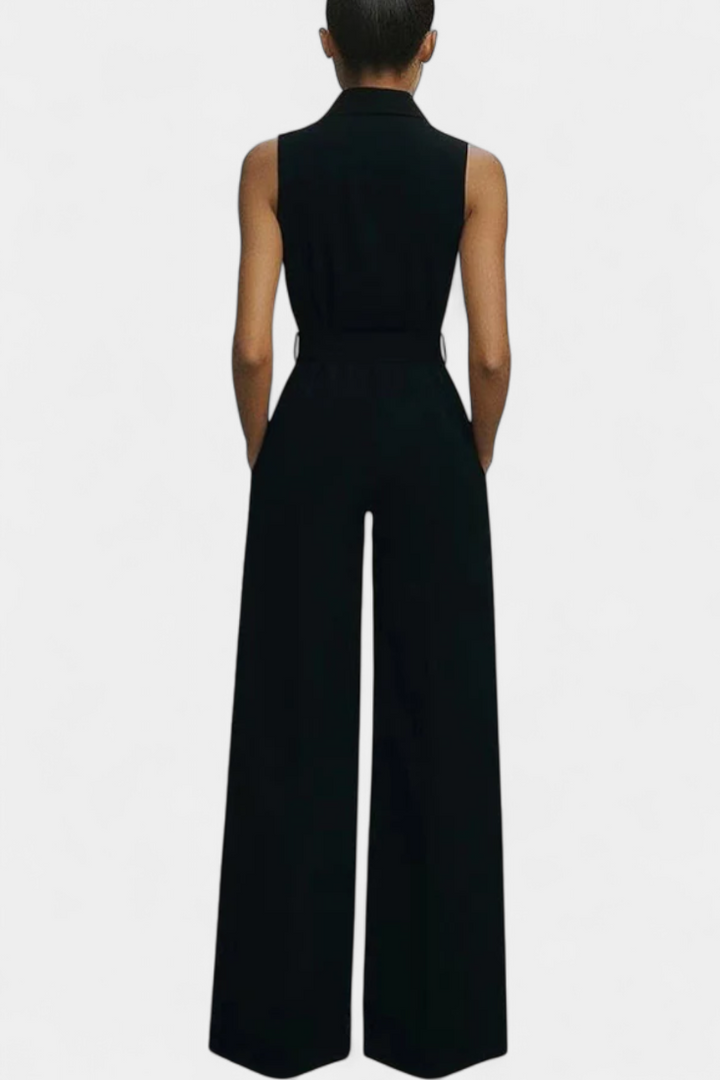 Ariella Structured Lapel Casual Jumpsuit