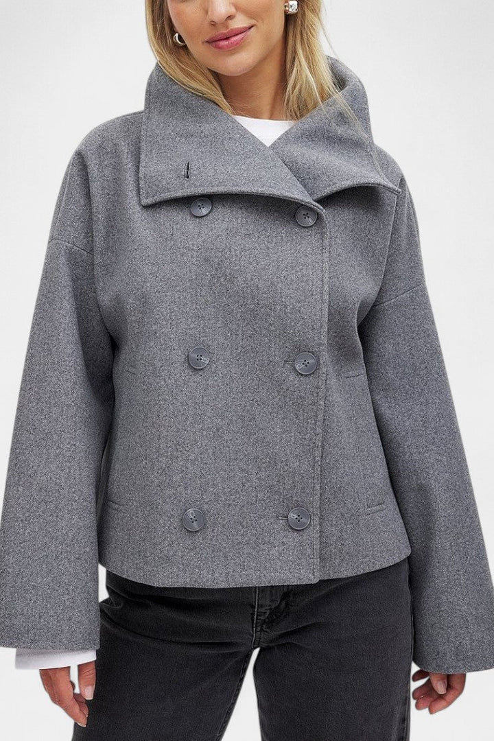 Verena Classic Collar Short Double-Breasted Coat