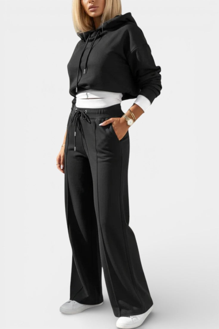 Tiziana Oversized Comfort Hoodie and High-Waisted Pants Set