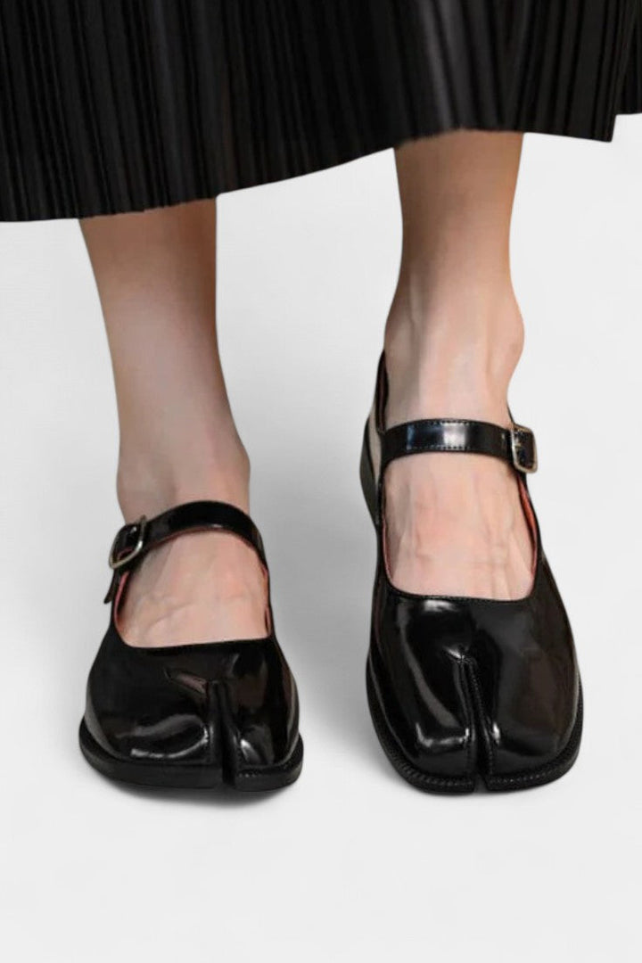 Handcrafted Leather Elsa Mary Janes with T-Strap Detail