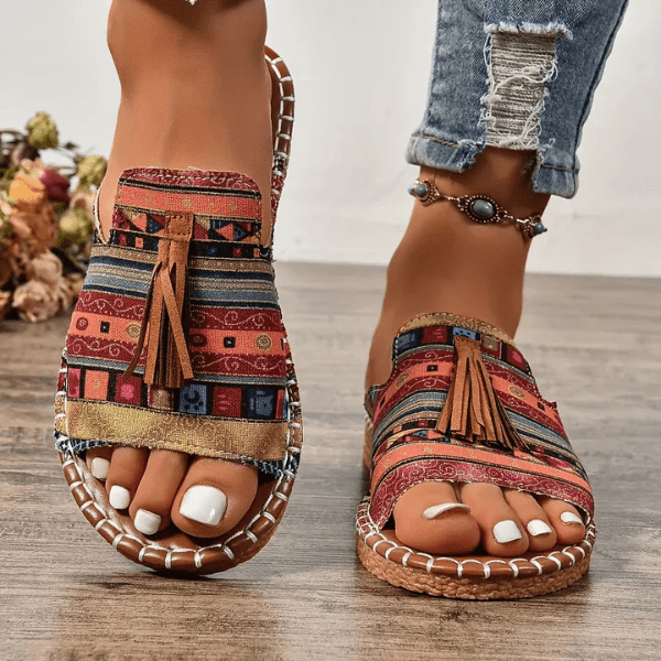 Mireille™ | Bohemian Print Orthopedic Sandals for Women