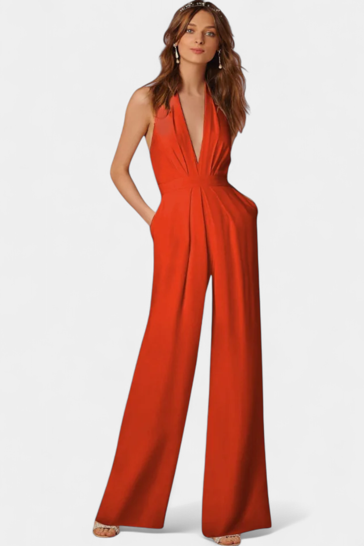 Lila Wide-Leg Jumpsuit with Sleek Design
