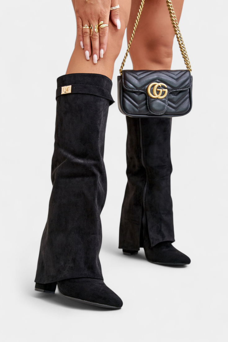 Raya Knee-High Boots with Block Heel