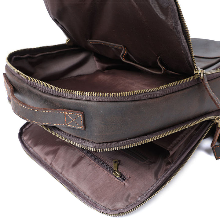 Andrew - Men's Leather Laptop Backpack