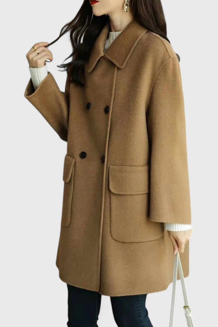 Aveline Timeless Double-Breasted Wool Overcoat