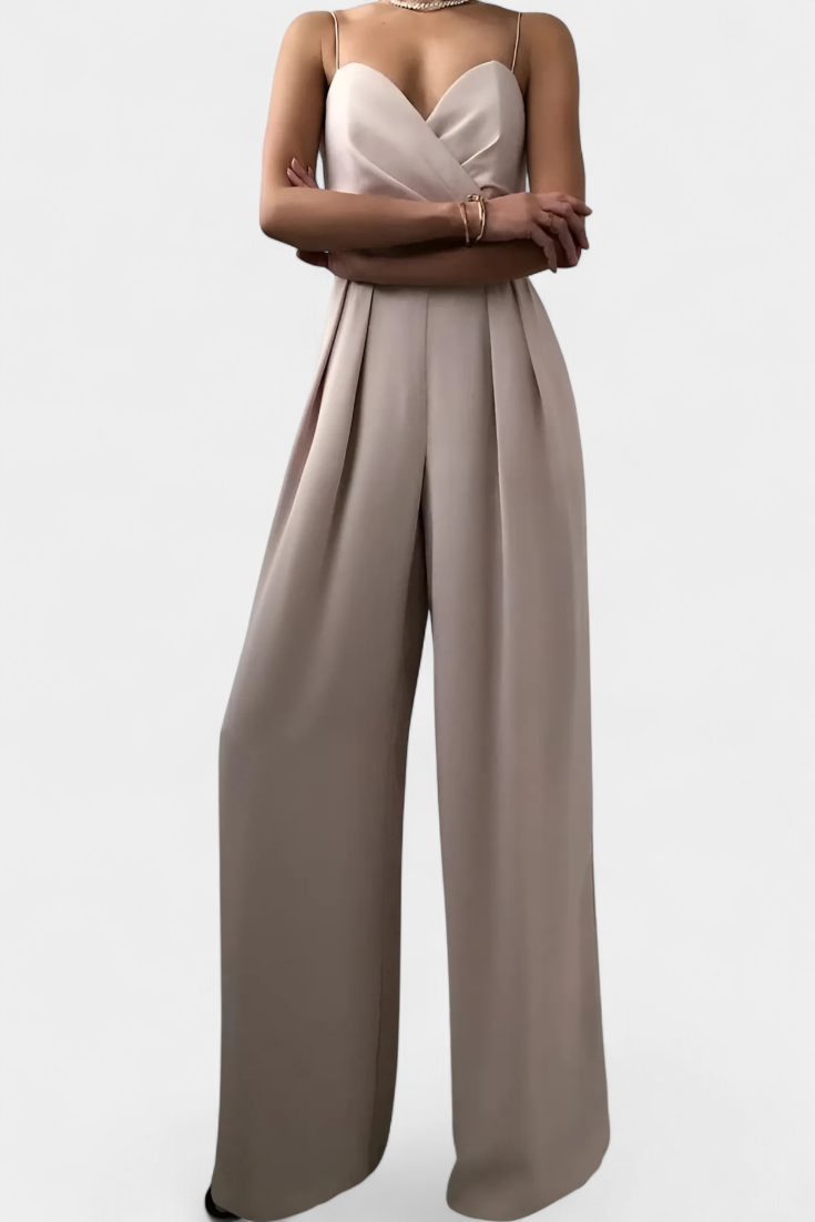 Romily Sleeveless Jumpsuit with Tailored Waist and Flowy Legs
