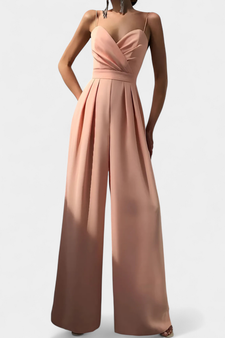 Romily Sleeveless Jumpsuit with Tailored Waist and Flowy Legs